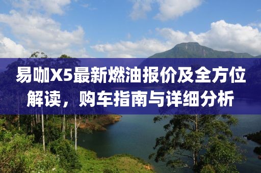 易咖X5最新燃油报价及全方位解读，购车指南与详细分析