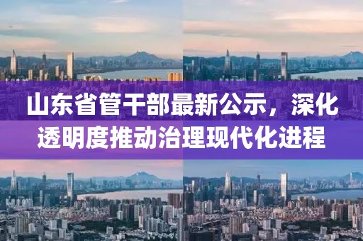 山东省管干部最新公示，深化透明度推动治理现代化进程