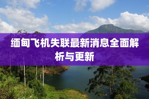 缅甸飞机失联最新消息全面解析与更新