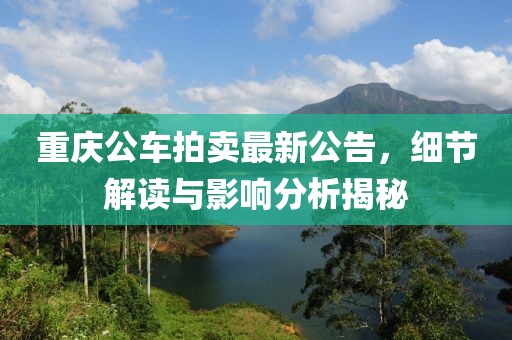 重庆公车拍卖最新公告，细节解读与影响分析揭秘