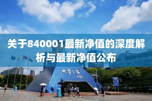 关于840001最新净值的深度解析与最新净值公布
