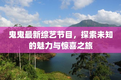 鬼鬼最新综艺节目，探索未知的魅力与惊喜之旅