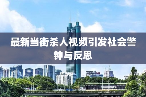 最新当街杀人视频引发社会警钟与反思