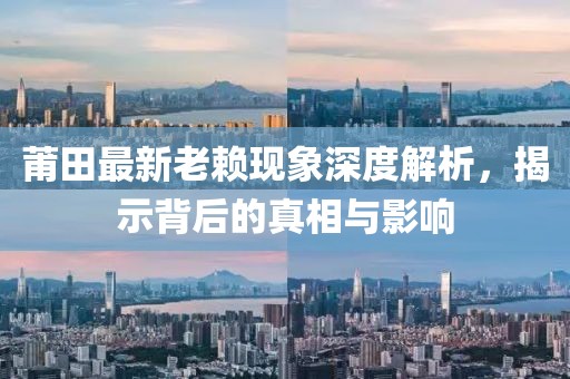 莆田最新老赖现象深度解析，揭示背后的真相与影响