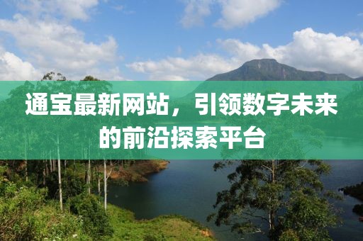 通宝最新网站，引领数字未来的前沿探索平台