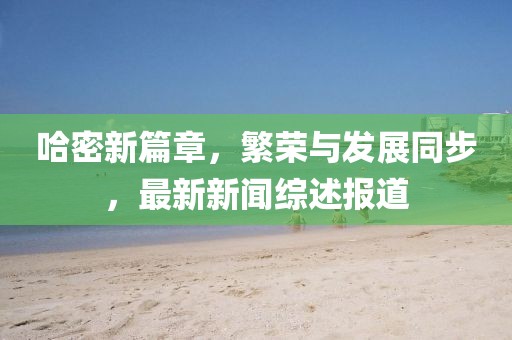 哈密新篇章，繁荣与发展同步，最新新闻综述报道