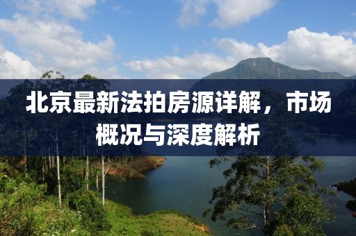 北京最新法拍房源详解，市场概况与深度解析