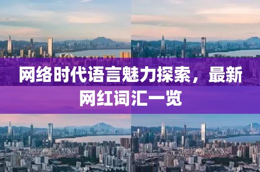 网络时代语言魅力探索，最新网红词汇一览