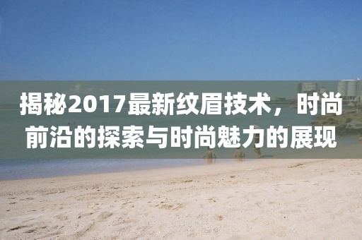 揭秘2017最新纹眉技术，时尚前沿的探索与时尚魅力的展现