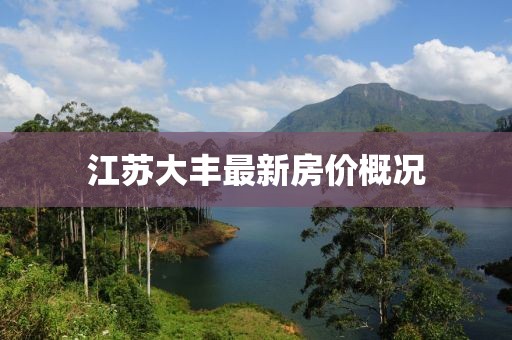 江苏大丰最新房价概况