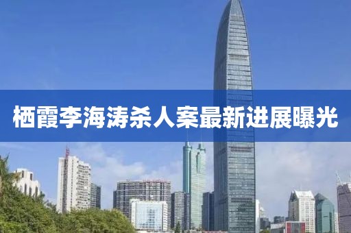 栖霞李海涛杀人案最新进展曝光