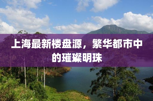 上海最新楼盘源，繁华都市中的璀璨明珠