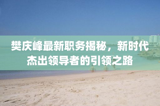 樊庆峰最新职务揭秘，新时代杰出领导者的引领之路