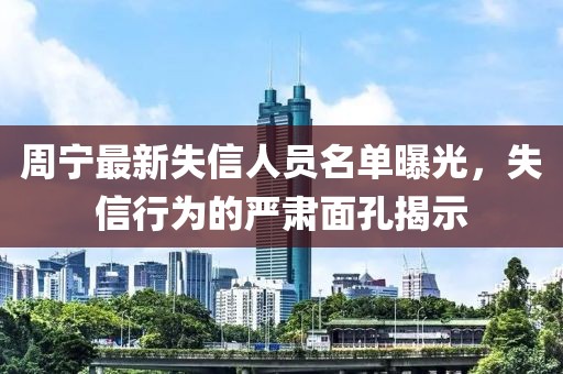 周宁最新失信人员名单曝光，失信行为的严肃面孔揭示