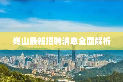 巍山最新招聘消息全面解析