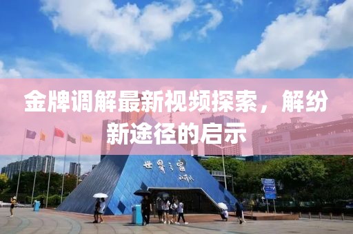 金牌调解最新视频探索，解纷新途径的启示