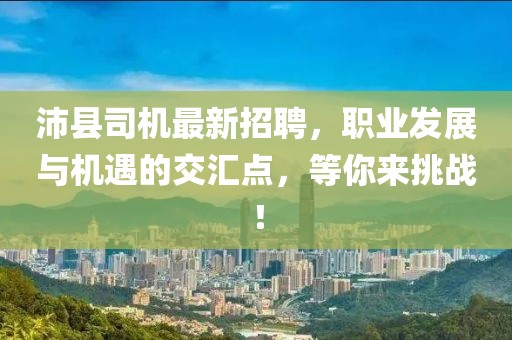 沛县司机最新招聘，职业发展与机遇的交汇点，等你来挑战！