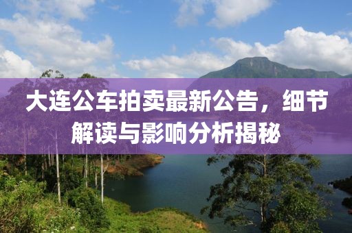 大连公车拍卖最新公告，细节解读与影响分析揭秘