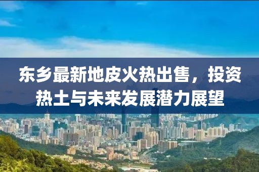 东乡最新地皮火热出售，投资热土与未来发展潜力展望