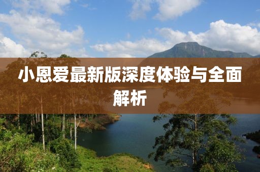 小恩爱最新版深度体验与全面解析