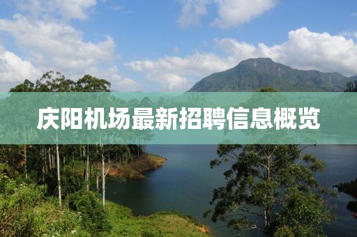 庆阳机场最新招聘信息概览