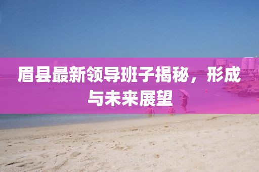 眉县最新领导班子揭秘，形成与未来展望