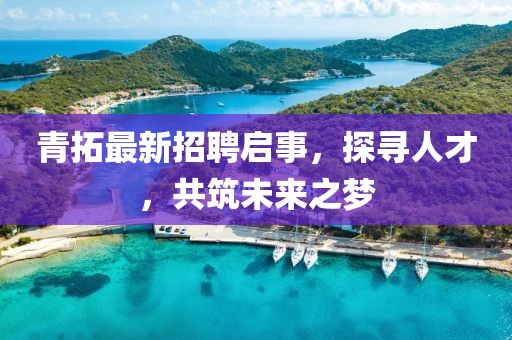 青拓最新招聘启事，探寻人才，共筑未来之梦