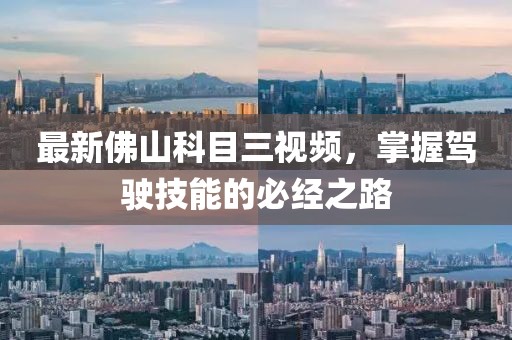 最新佛山科目三视频，掌握驾驶技能的必经之路