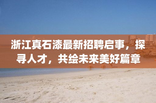 浙江真石漆最新招聘启事，探寻人才，共绘未来美好篇章