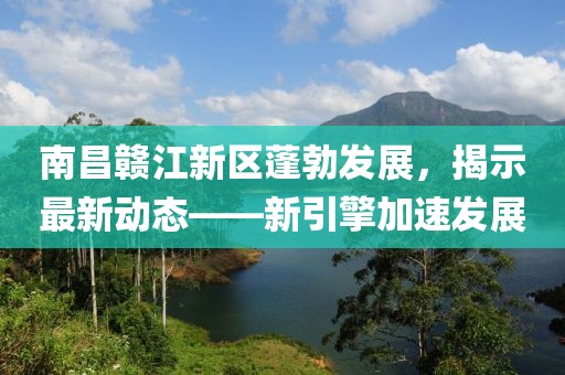 南昌赣江新区蓬勃发展，揭示最新动态——新引擎加速发展