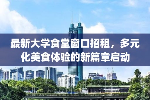 最新大学食堂窗口招租，多元化美食体验的新篇章启动