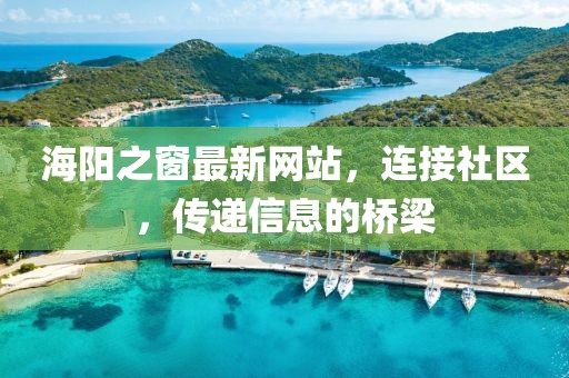 海阳之窗最新网站，连接社区，传递信息的桥梁