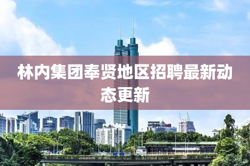 林内集团奉贤地区招聘最新动态更新