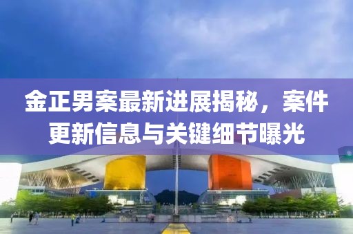 金正男案最新进展揭秘，案件更新信息与关键细节曝光