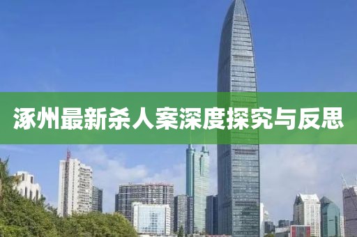 涿州最新杀人案深度探究与反思