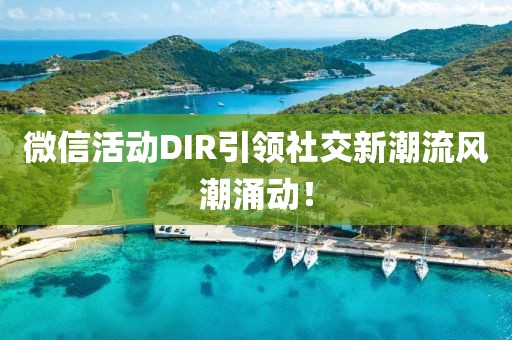 微信活动DIR引领社交新潮流风潮涌动！