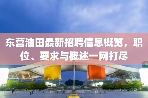 东营油田最新招聘信息概览，职位、要求与概述一网打尽