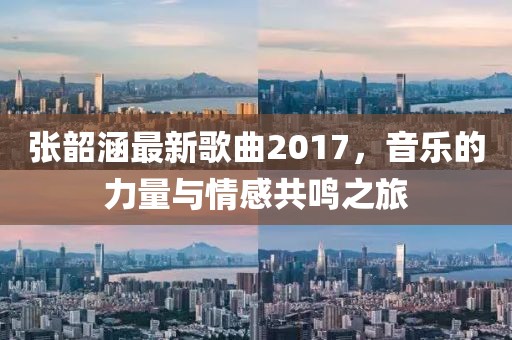 张韶涵最新歌曲2017，音乐的力量与情感共鸣之旅