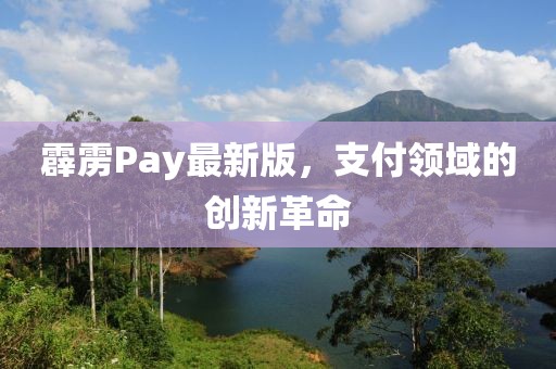 霹雳Pay最新版，支付领域的创新革命