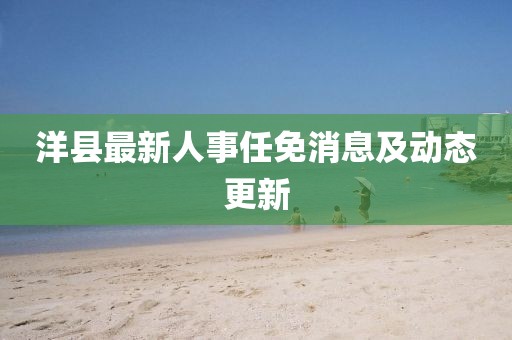 洋县最新人事任免消息及动态更新