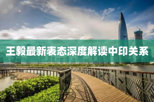 王毅最新表态深度解读中印关系