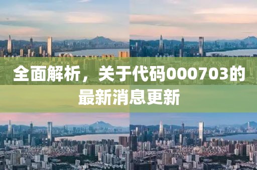 全面解析，关于代码000703的最新消息更新