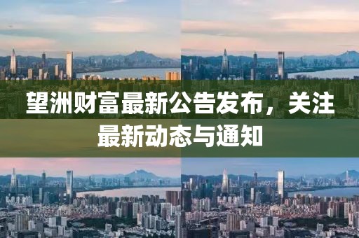 望洲财富最新公告发布，关注最新动态与通知