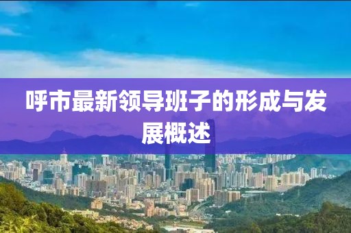 呼市最新领导班子的形成与发展概述