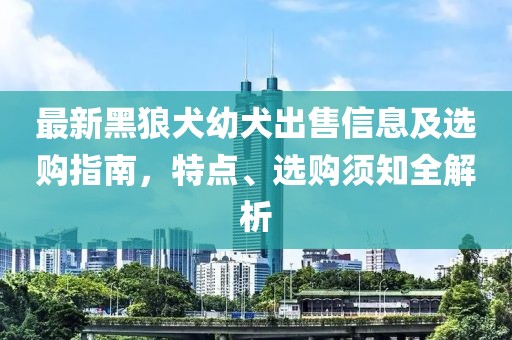 最新黑狼犬幼犬出售信息及选购指南，特点、选购须知全解析