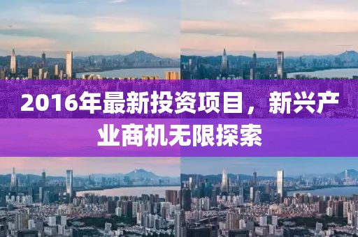 2016年最新投资项目，新兴产业商机无限探索