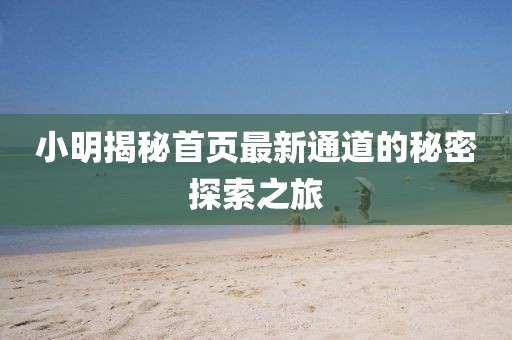小明揭秘首页最新通道的秘密探索之旅