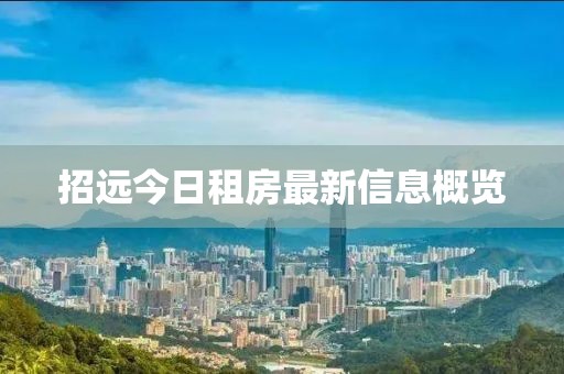 招远今日租房最新信息概览