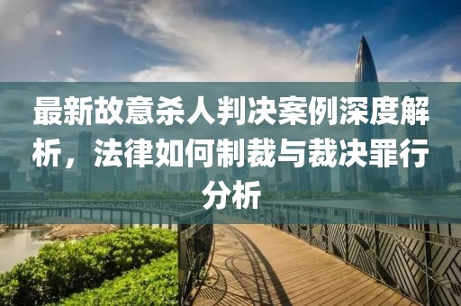 最新故意杀人判决案例深度解析，法律如何制裁与裁决罪行分析