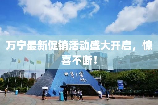 万宁最新促销活动盛大开启，惊喜不断！
